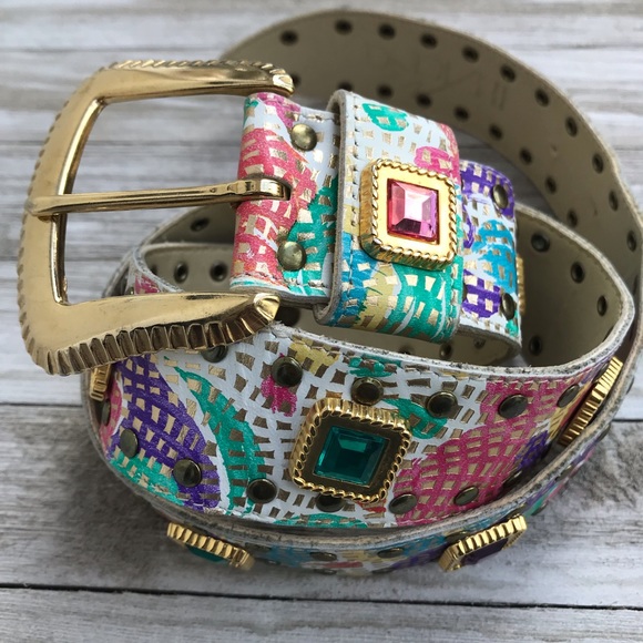 Accessories - Funky Leather Belt 29-30”